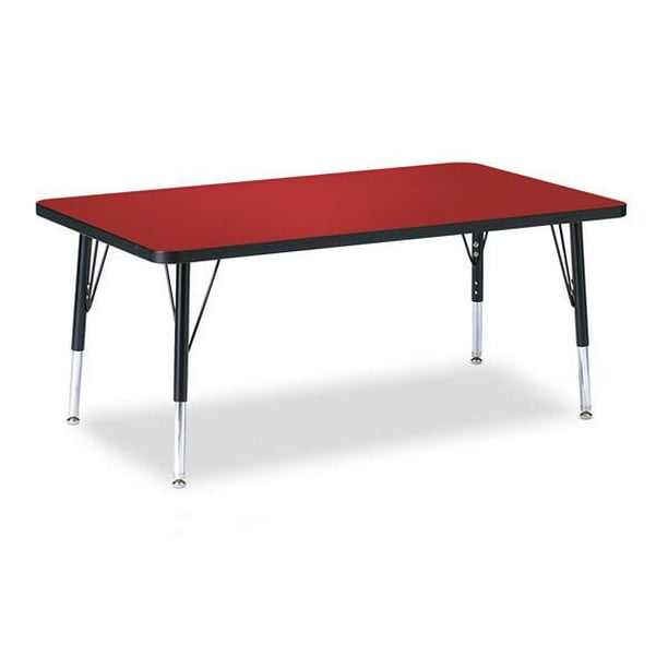 30 in. W x 72 in. D x 11 in. - 15 in. H. - Gray Jonti-Craft Ridgeline Kydz Rectangular Activity Table 30 in. W x 72 in. D x 11 in. - 15 in. H. - Gray Jonti-Craft Ridgeline Kydz Rectangular Activity Table